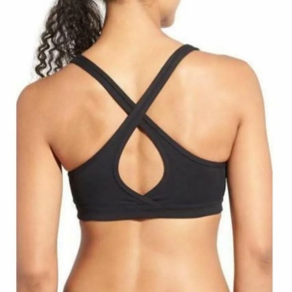 ATHLETA Activewear Mind Over Mat Bra Black Strappy Crisscross Padded XS #459175 - Picture 2 of 11